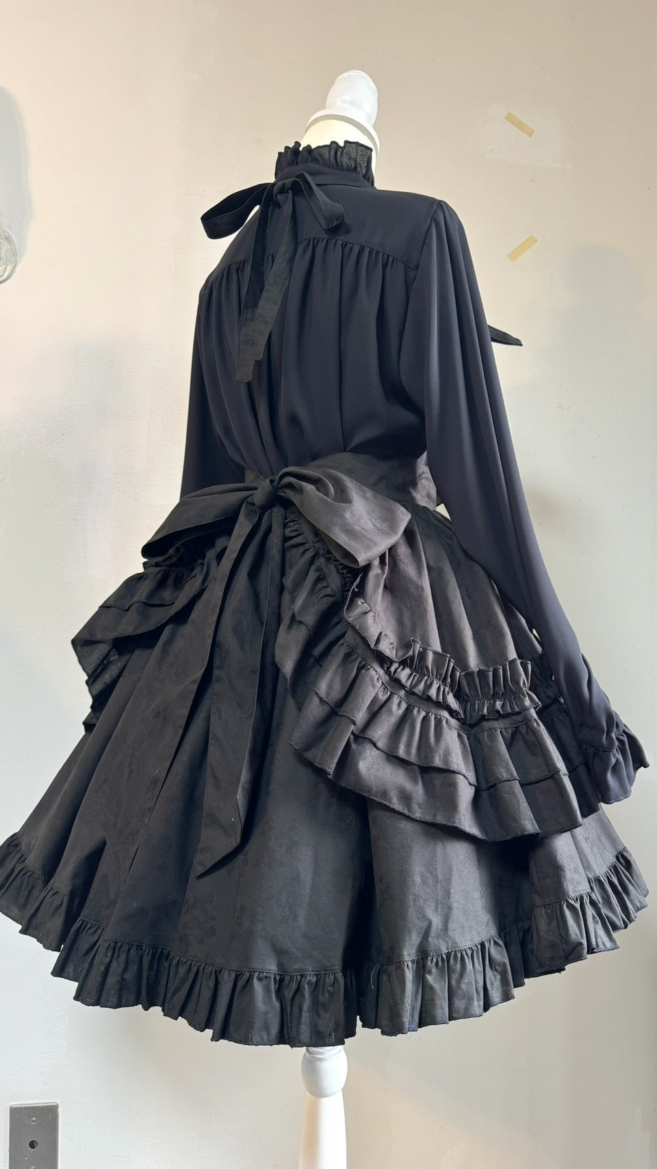 【Physical Drop】フィジカルドロップ ハートエプロン+スカートセット【黒】