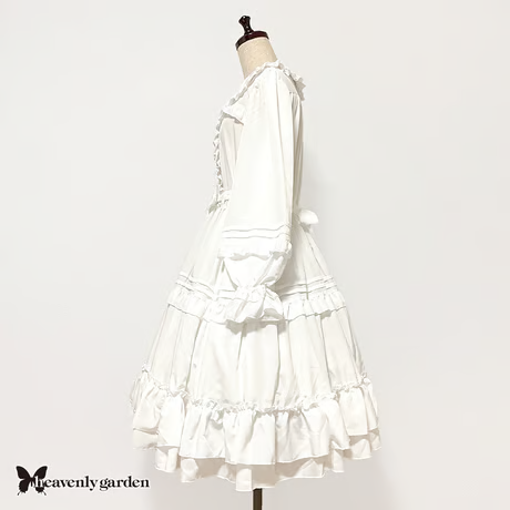 【heavenly garden 】ヘヴンリィ ガーデン フリルドールワンピース・ホワイト