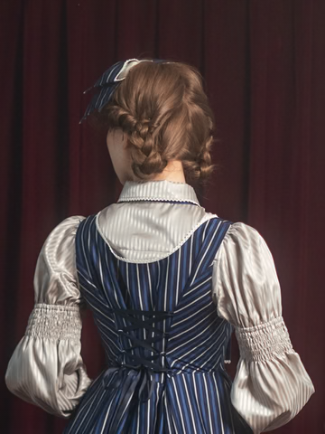 【Victorian maiden】ヴィクトリアンメイデン ★ご予約受付中★ Thick英国レジメンタルリボンヘッドドレス ボルドー/ネイビー/ブラック