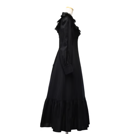 【Sheglit】シェグリット 鈴蘭のレースドレス グレー/ブラック