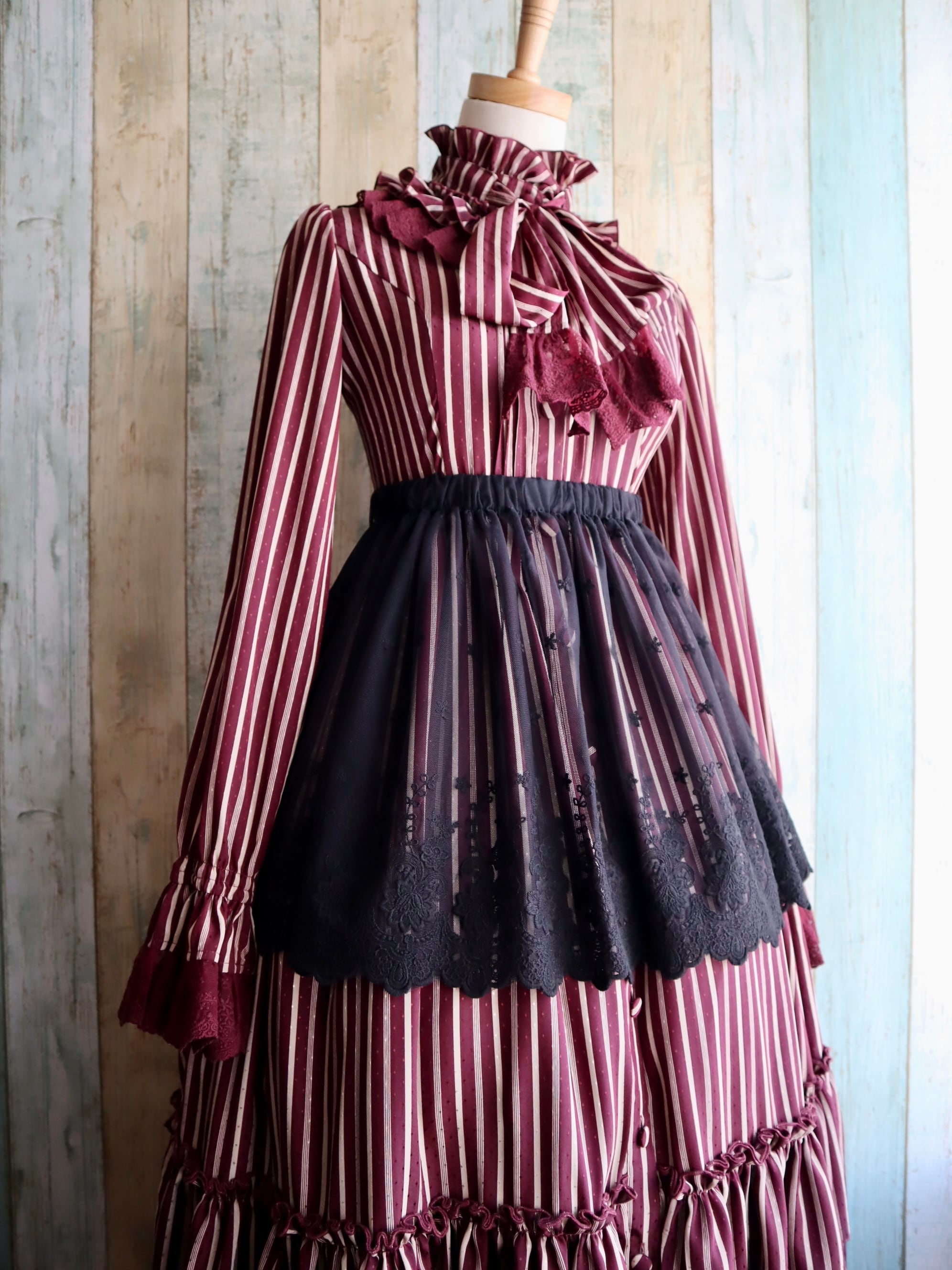 【Morun×Muuna Stoik】モランムーナストイック カフェエプロン 黒★ウィンターセール2月23日まで★