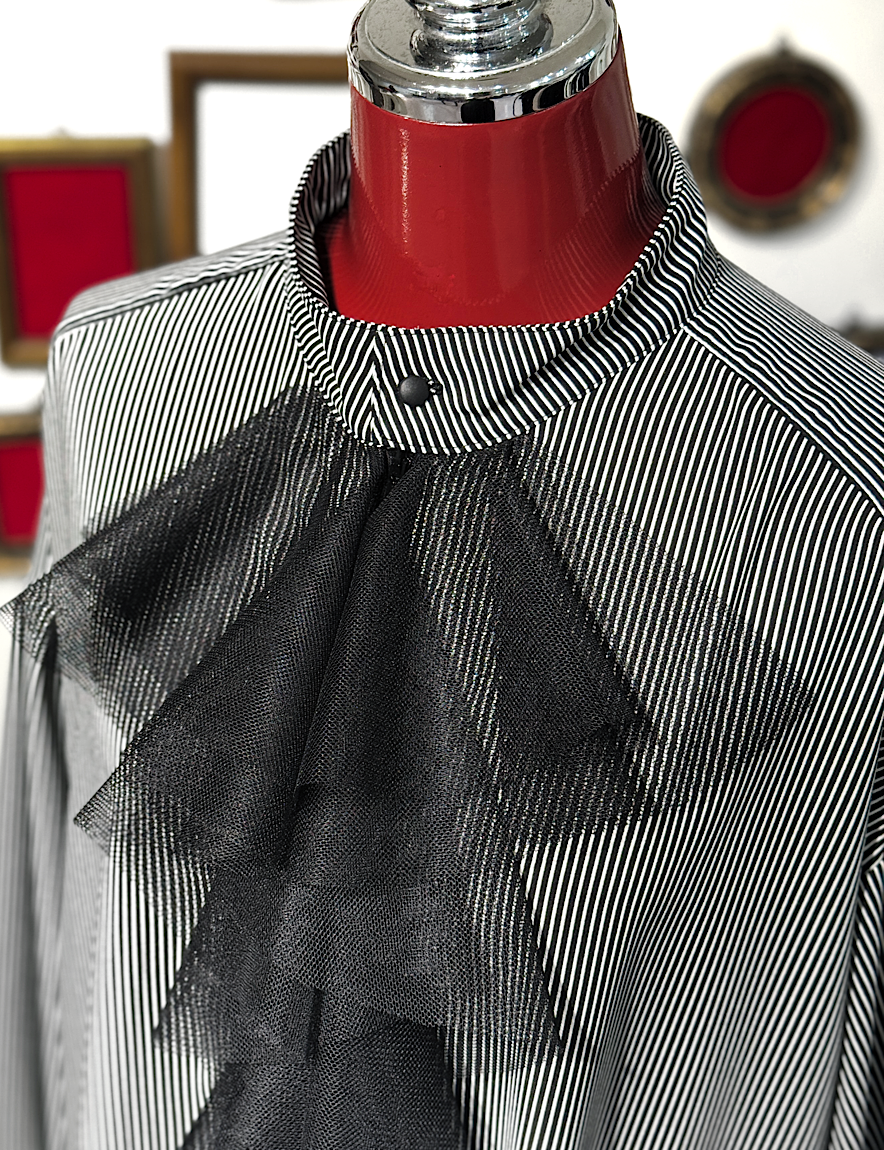 【Na+H】エヌエープラスエイチ mirrorストライプシャツ