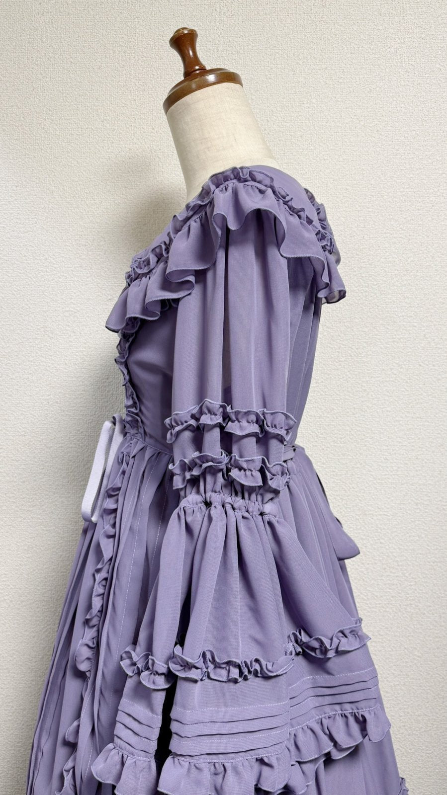 【Physical Drop】フィジカルドロップ クラシカル姫袖ドレス【ラベンダー】