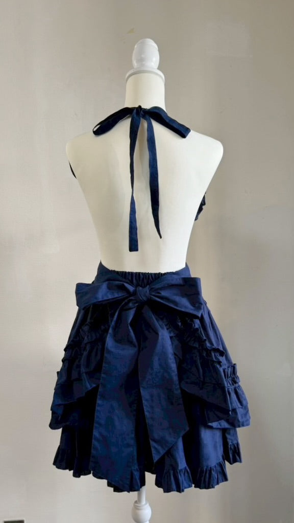 【Physical Drop】フィジカルドロップ ハートエプロン+スカートセット【紺】