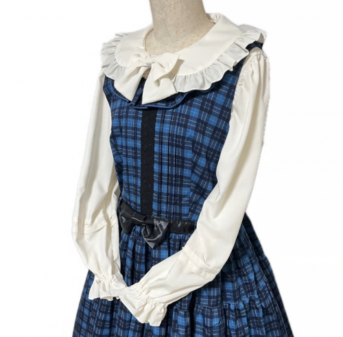 【heavenly garden 】ヘヴンリィ ガーデン タータンチェックジャンパースカート・ブルー