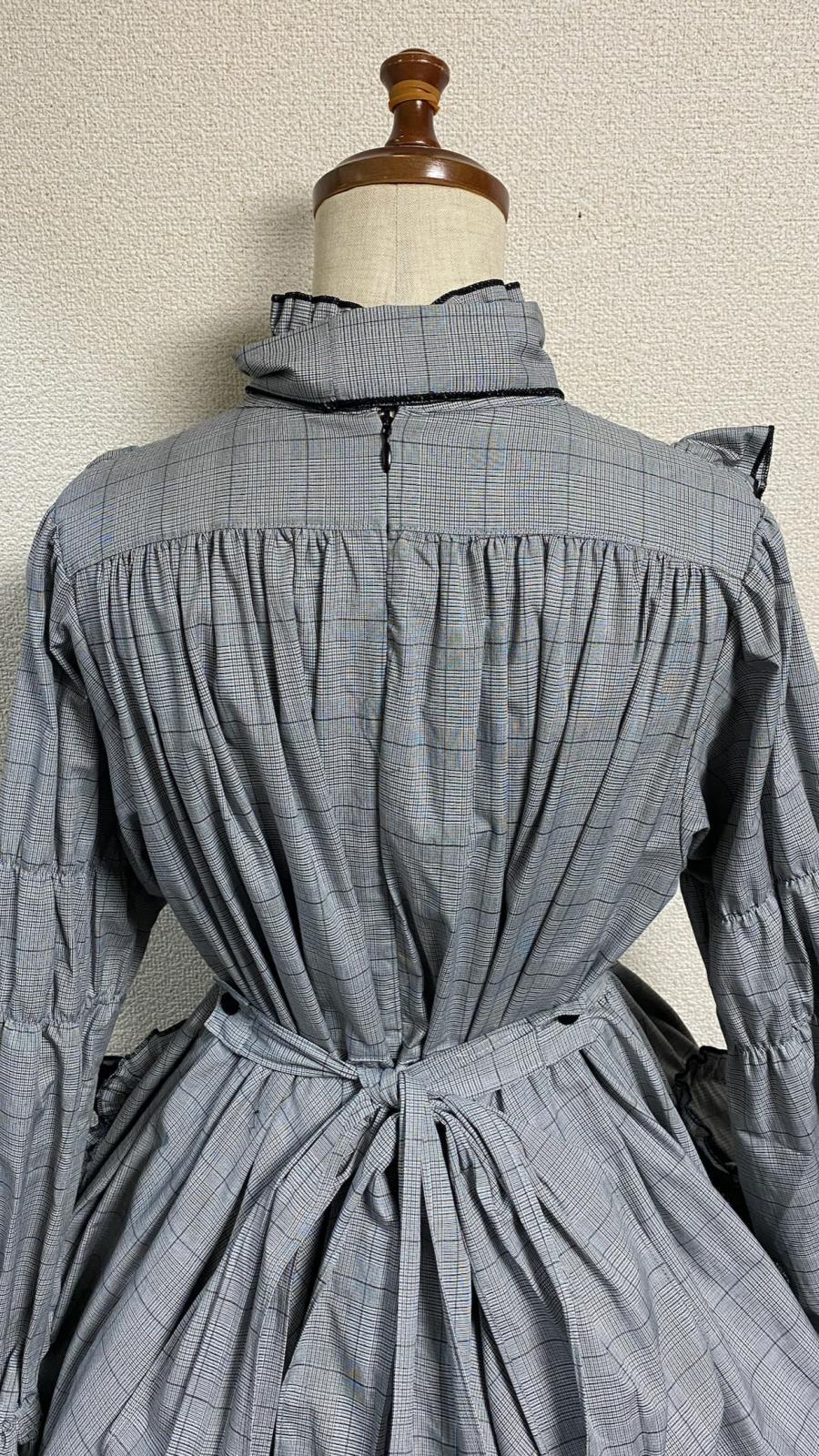 【Physical Drop】フィジカルドロップ ハートポケットサーキュラーワンピース【グレンチェック】