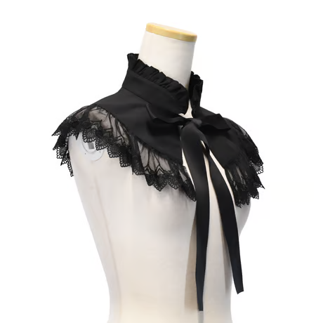 【Sheglit】シェグリット Serena Detachable Collar ホワイト/ ブラック