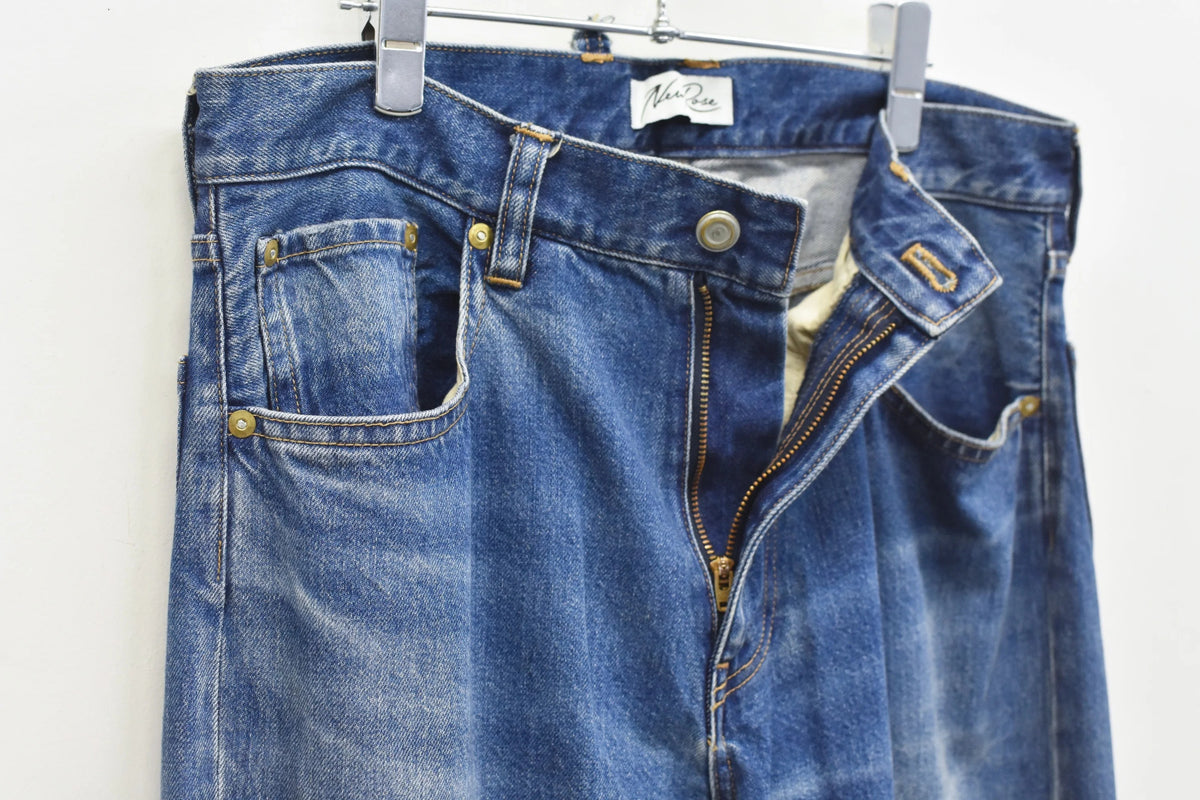 【New Rose】 ★ご予約受付中★ MIDDLE FIT FLARE PANTS (Distressed finish)