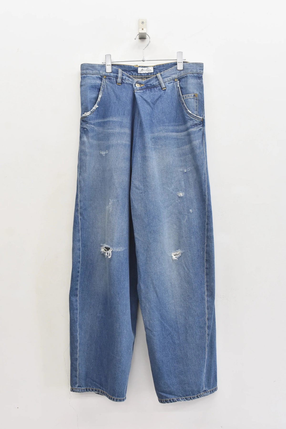 【New Rose】★예약 접수중★FOLD THE WAIST PANTS (Distressed finish)