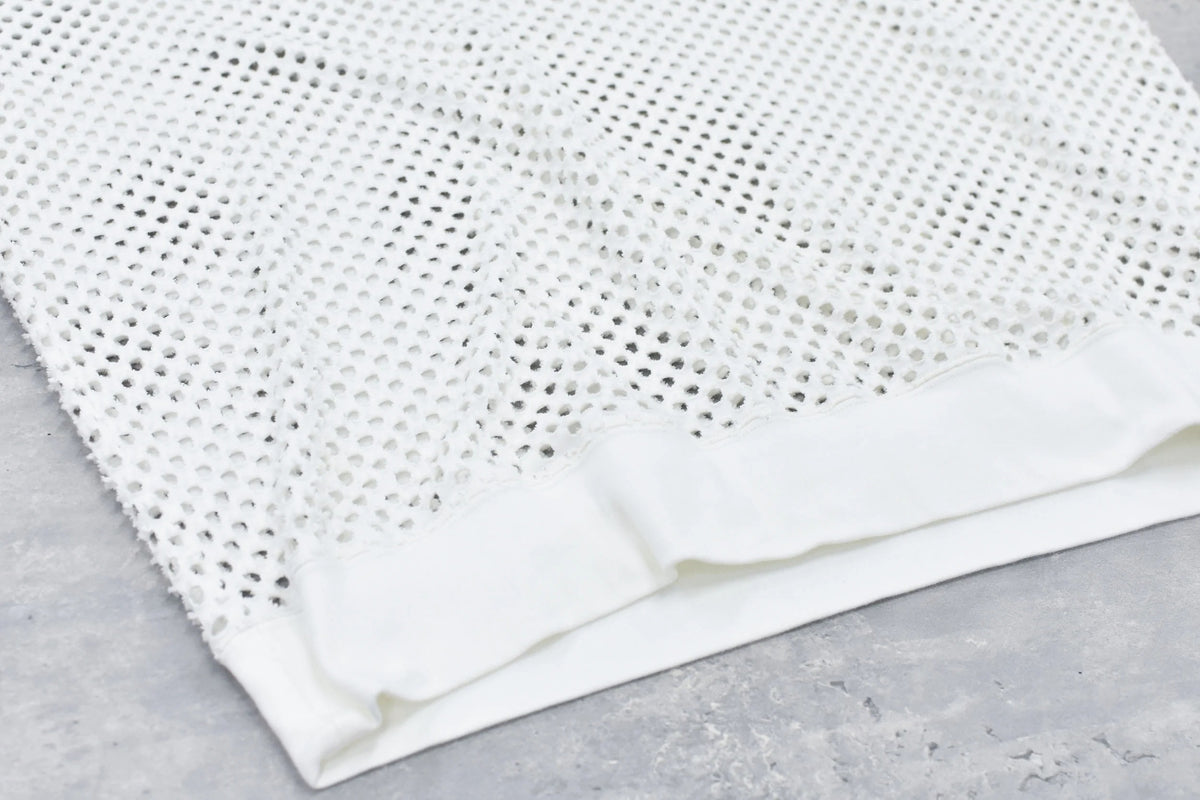 【New Rose】 Punched Fabric Long-sleeved Polo Shirt
