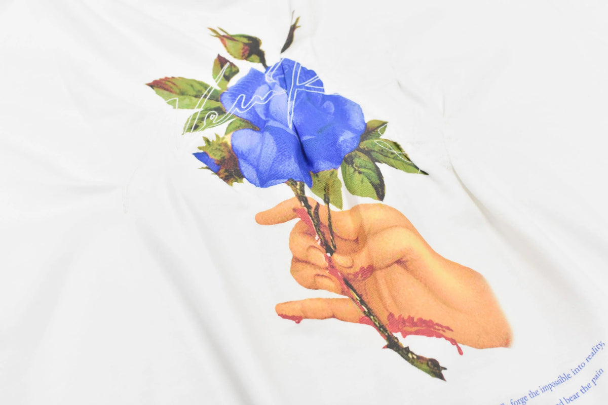 【New Rose】 Embroidery Wrinklework Sweatshirt / print