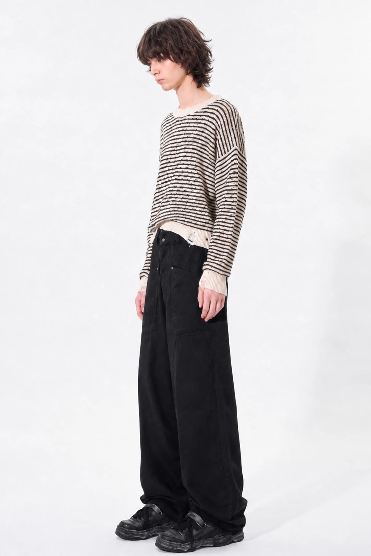 【New Rose】 【New Color ! 】Fold The Waist Pants ¥