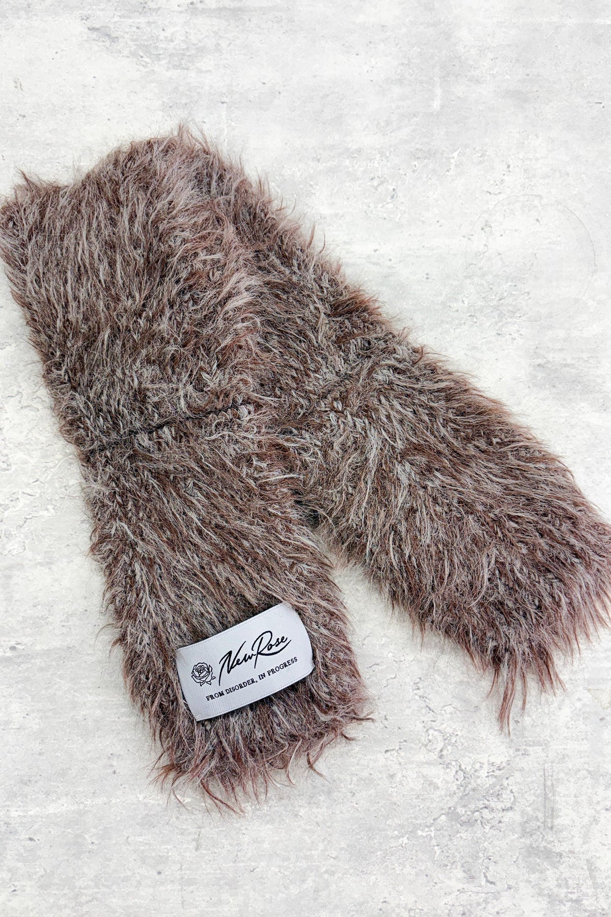 【New Rose】 SHAGGY KNIT FINGERLESS GLOVES