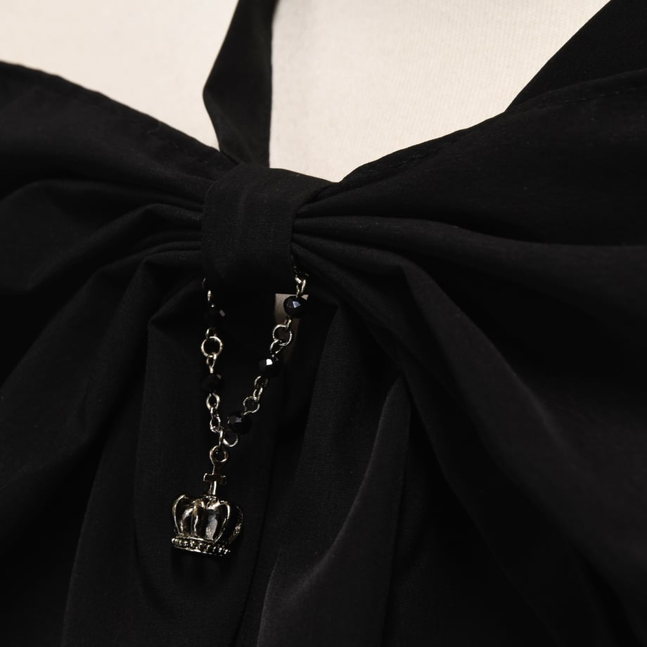 【Sheglit】シェグリット ロイヤルクラウンリボンジャボ ホワイトボルドーブラック