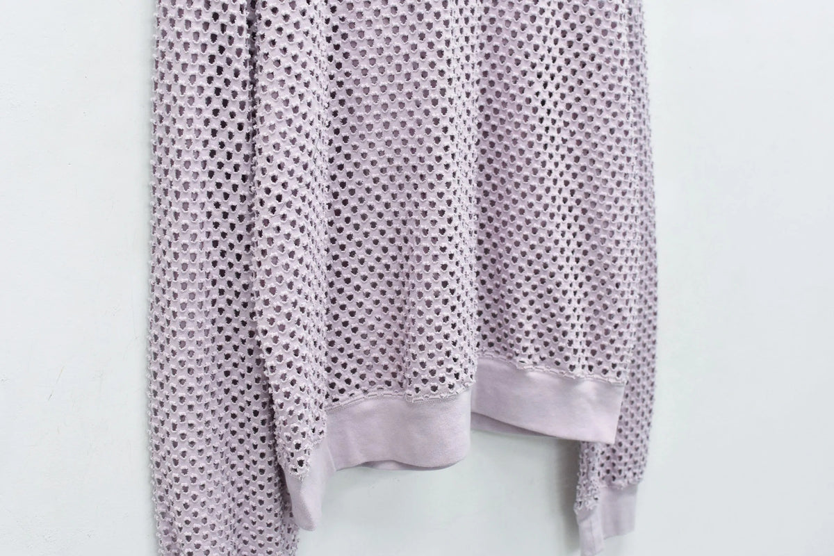 【New Rose】 Punched Fabric Long-sleeved Polo Shirt