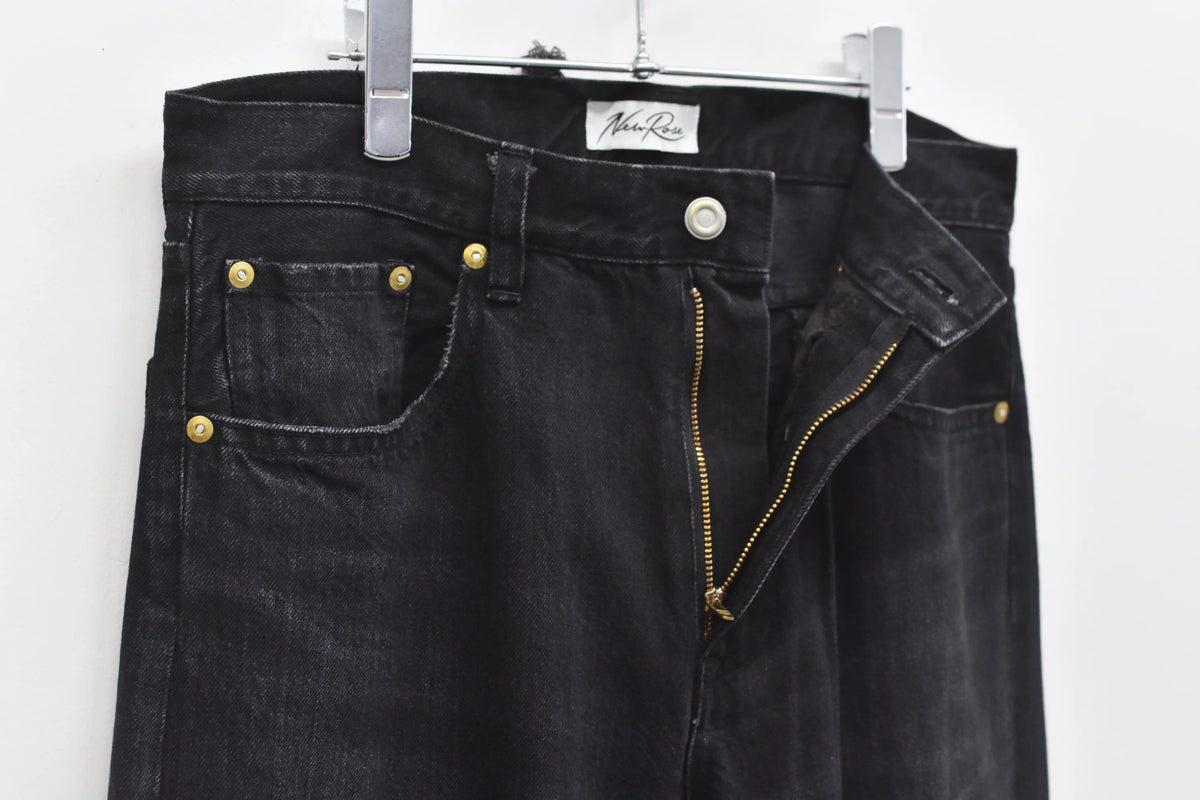 【New Rose】 ★ご予約受付中★ MIDDLE FIT FLARE PANTS (Distressed finish)