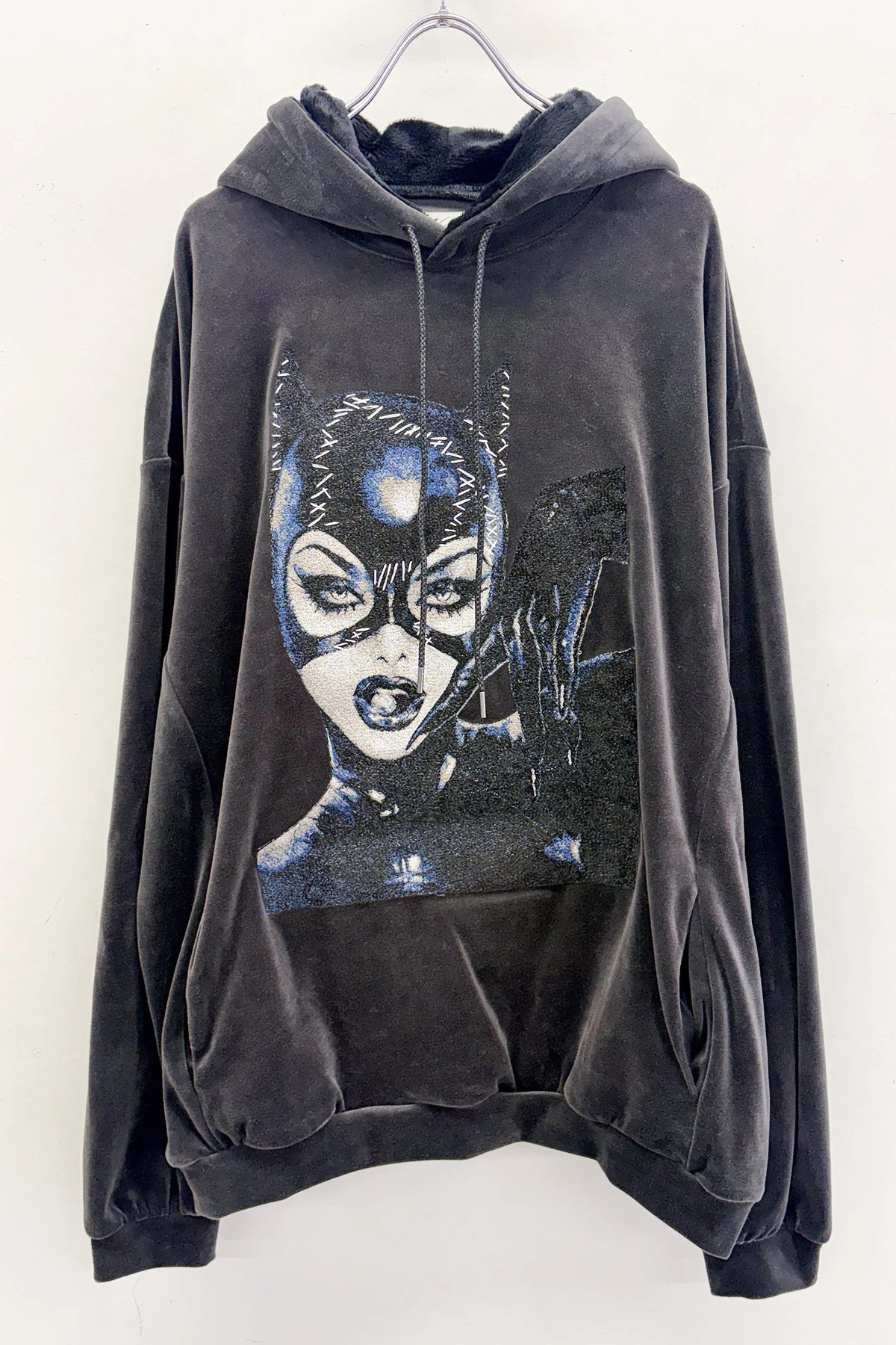 【New Rose】 CATWOMAN PHOTOSTITCH HOODIE /VELOR