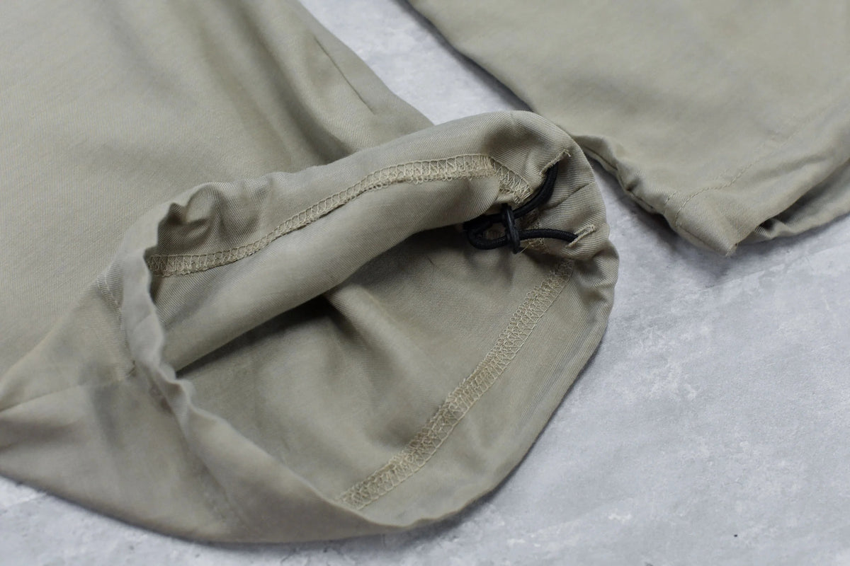 【New Rose】 Embroidery Wrinklework Tuck Pants