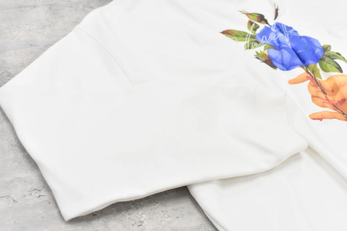 【New Rose】 Embroidery Wrinklework Sweatshirt / print