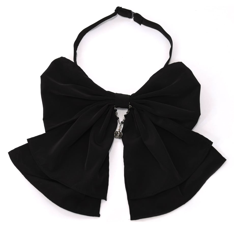 【Sheglit】シェグリット ロイヤルクラウンリボンジャボ ホワイトボルドーブラック