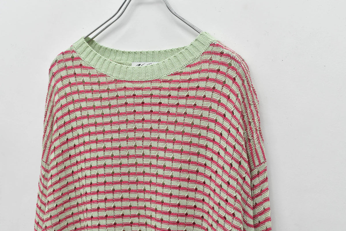 【New Rose】 Links Knitting Destroy Pullover