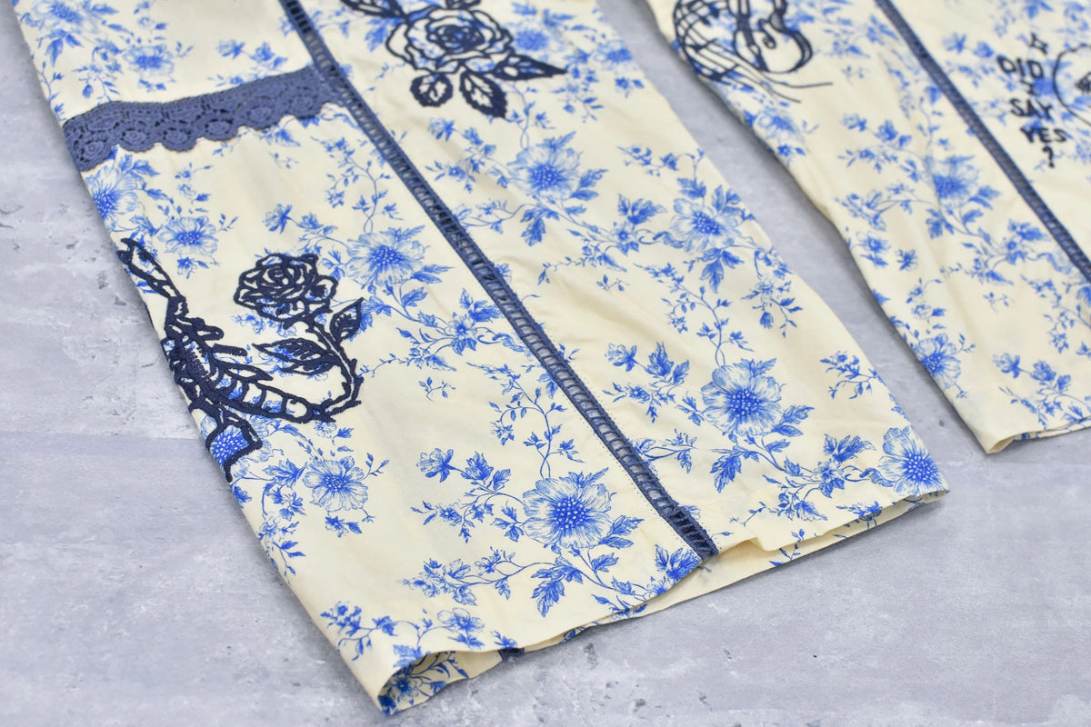 【New Rose】 Ladder Race×Embroidery Pants