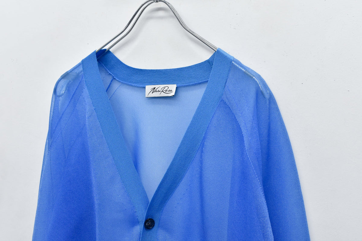 【New Rose】 Sheer Knit Cardigan / Airbrush