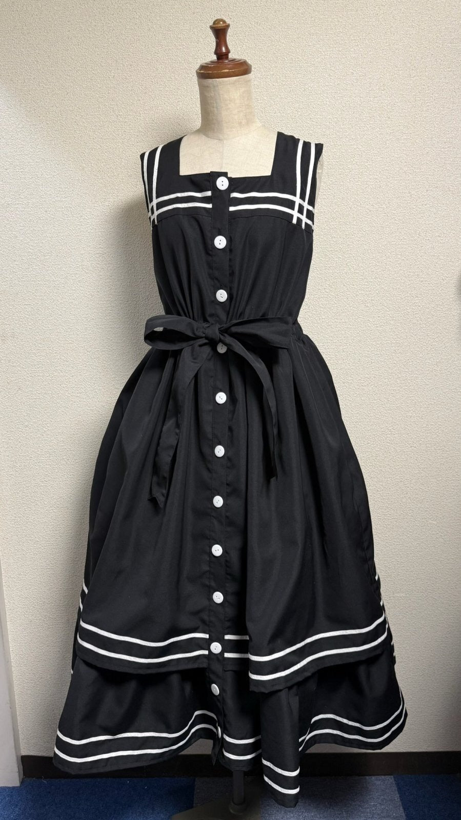 【Physical Drop】フィジカルドロップ セーラーJSK 【黒×白ライン】