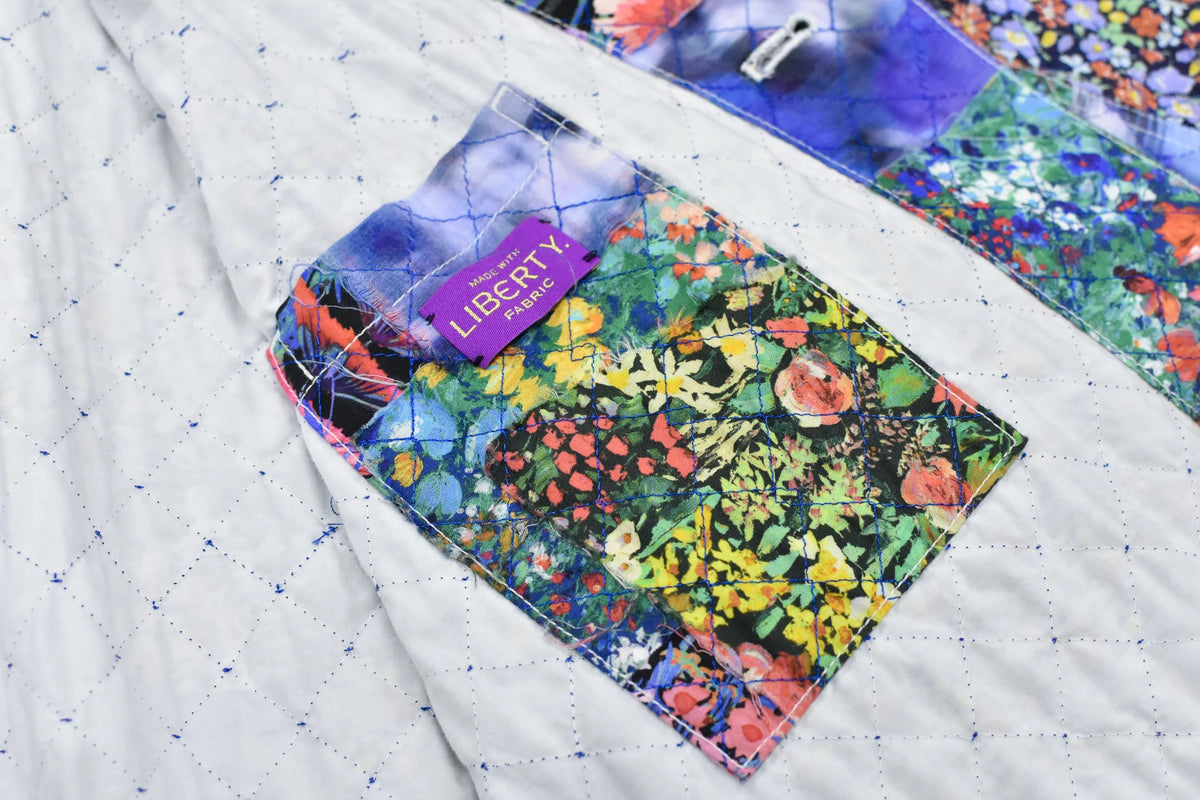 【New Rose】 Patchwork Quilt Raglan Sleeve Coat
