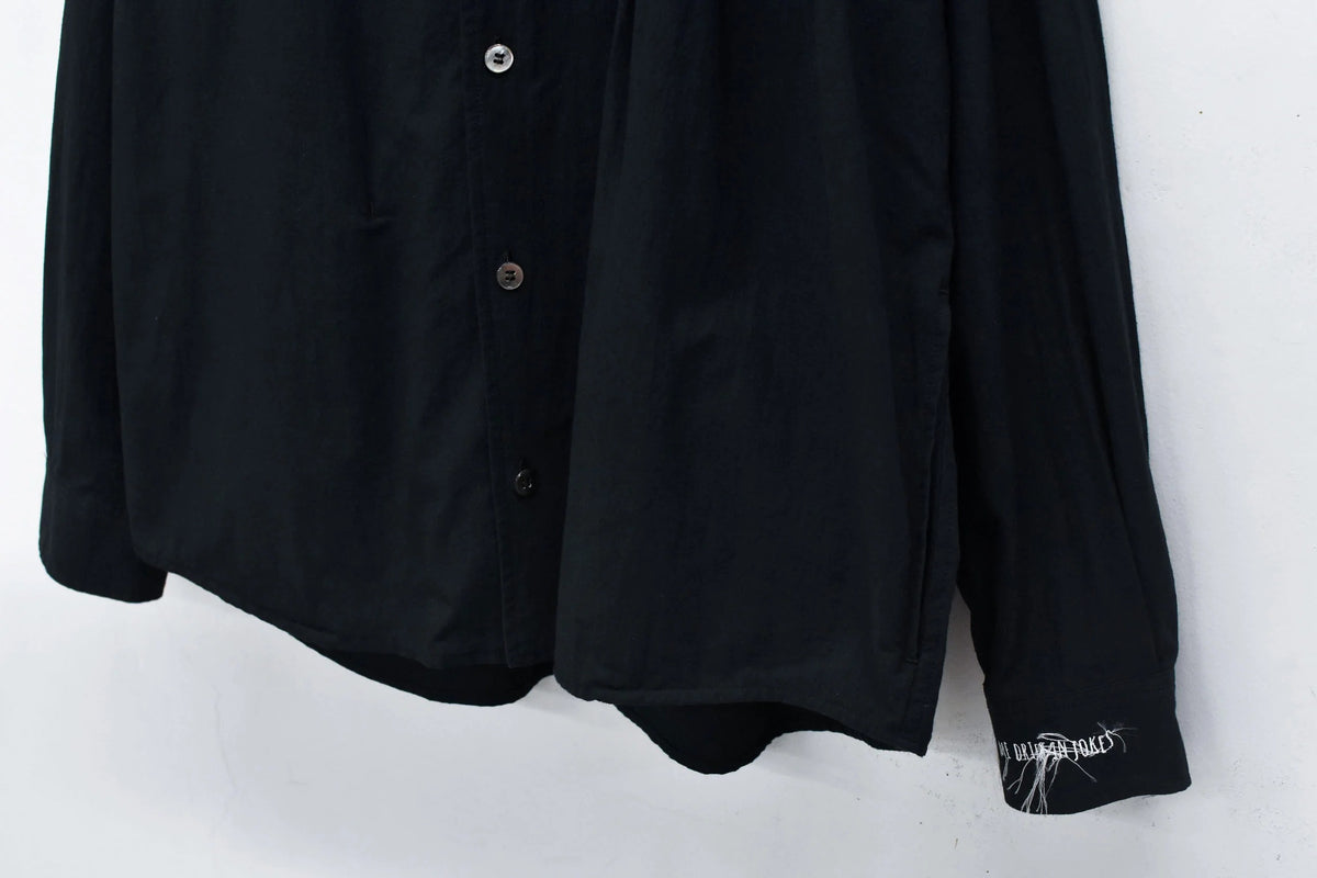 【New Rose】 Embroidery Wrinklework Long-sleeve Shirt