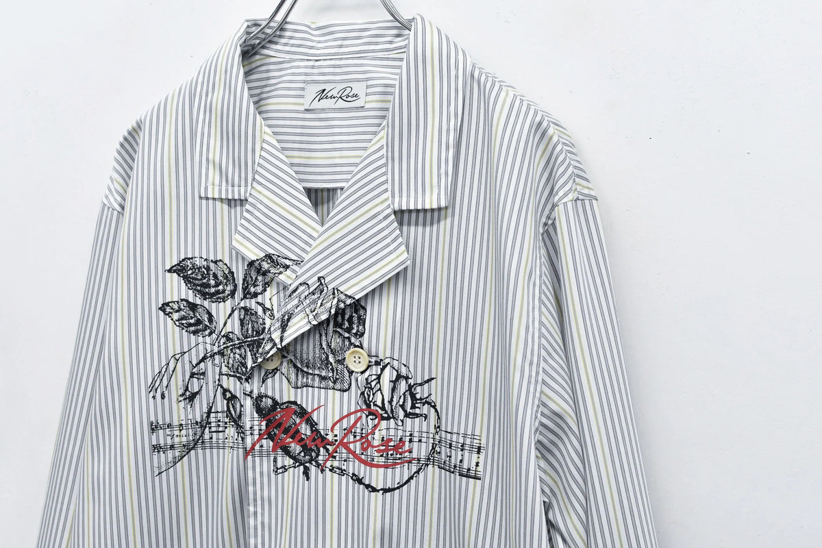 【New Rose】 Pajama Jacket / Embroidery,Print