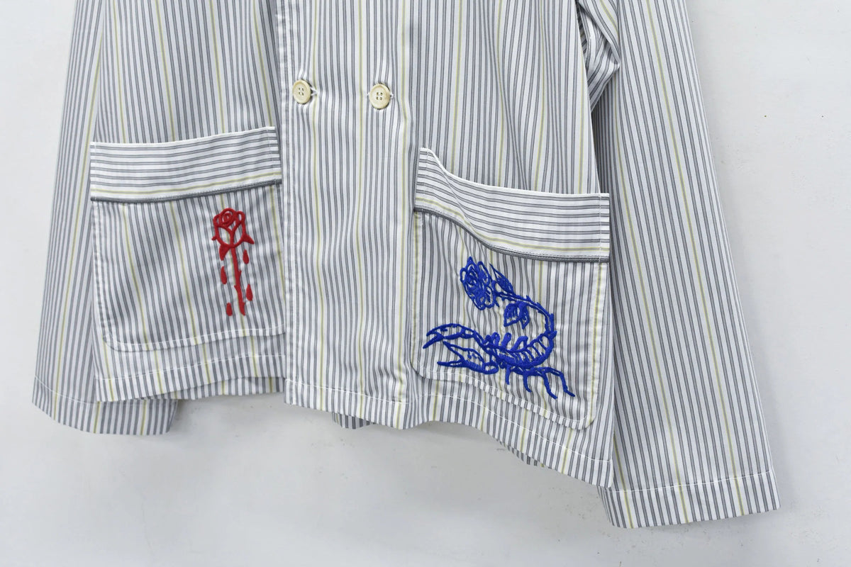 【New Rose】 Pajama Jacket / Embroidery,Print