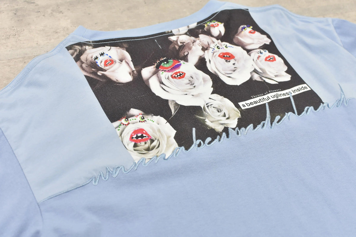 【New Rose】 Letter Embroidery Long Sleeve Shirt
