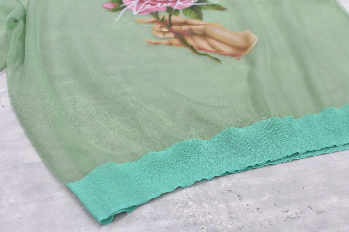 【New Rose】 Sheer Knit Pullover / Airbrush