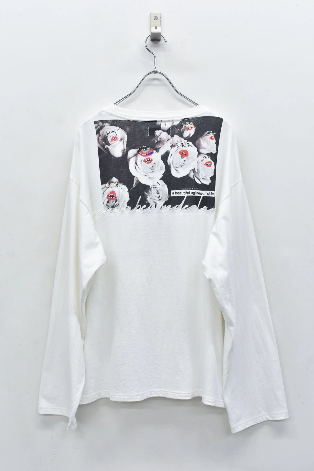 【New Rose】 Letter Embroidery Long Sleeve Shirt