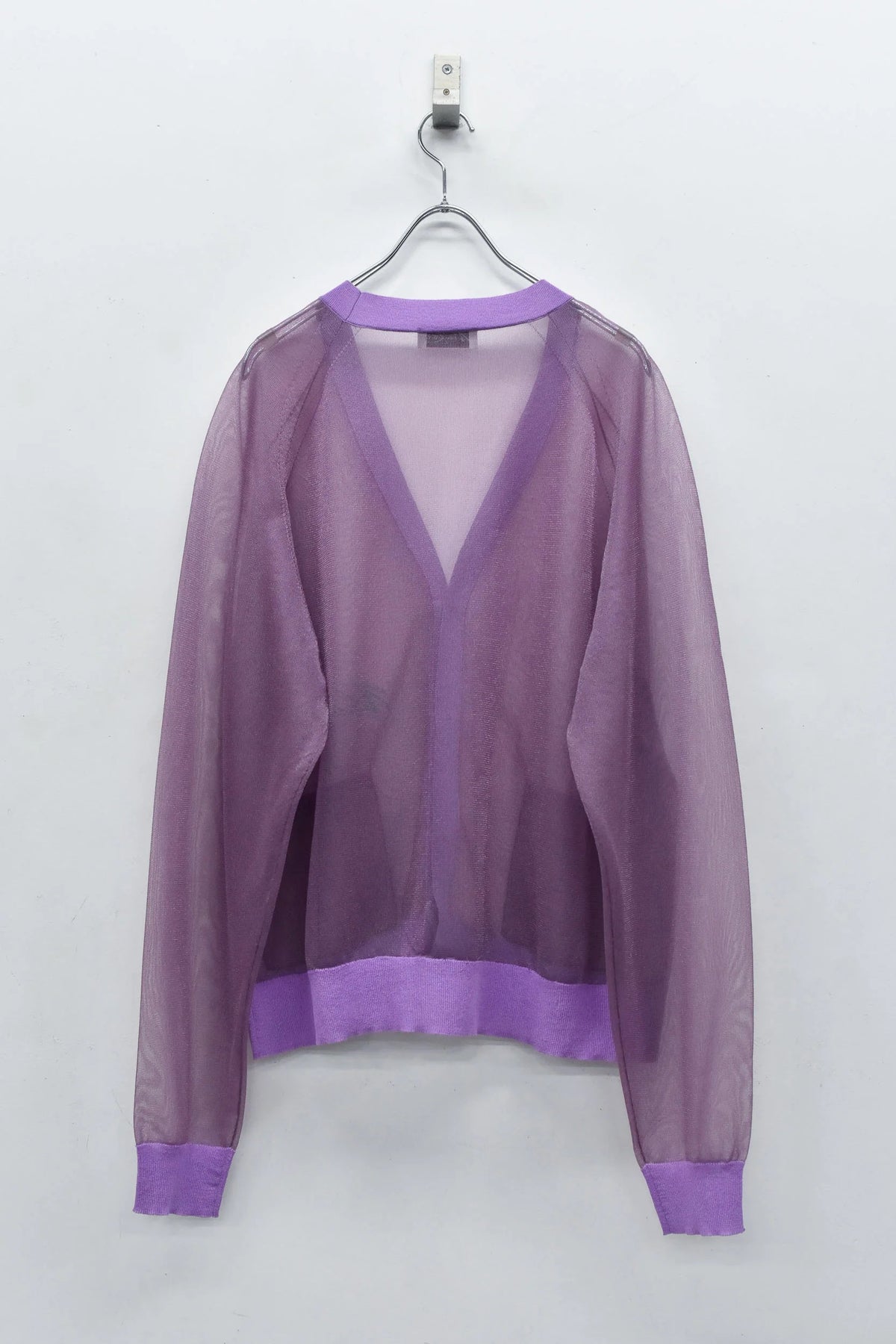 【New Rose】 Sheer Knit Cardigan / Airbrush