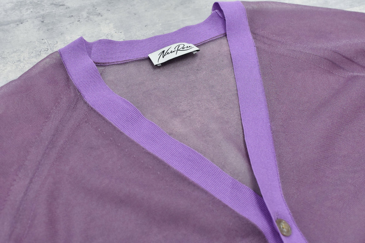【New Rose】 Sheer Knit Cardigan / Airbrush