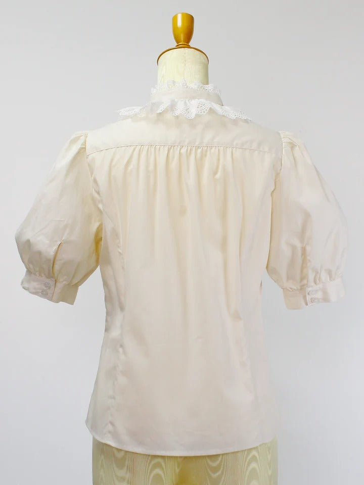 【Victorian maiden】ヴィクトリアンメイデン コットンレースフリルブラウス アイボリー