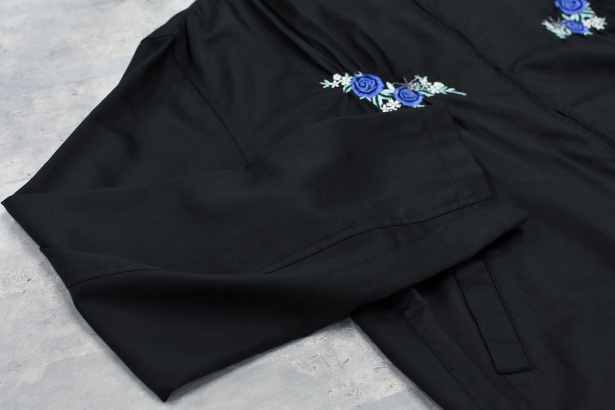 【New Rose】 Embroidery Wrinklework Blouson