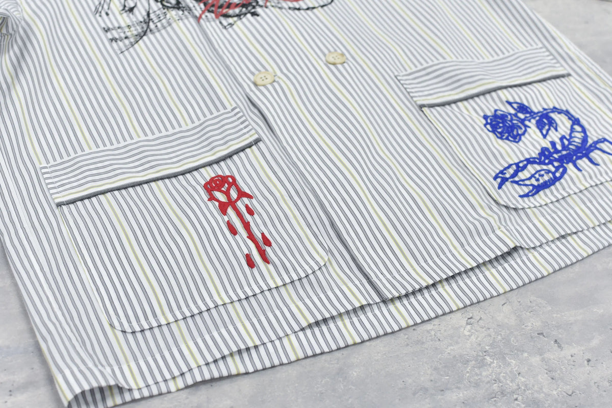 【New Rose】 Pajama Jacket / Embroidery,Print