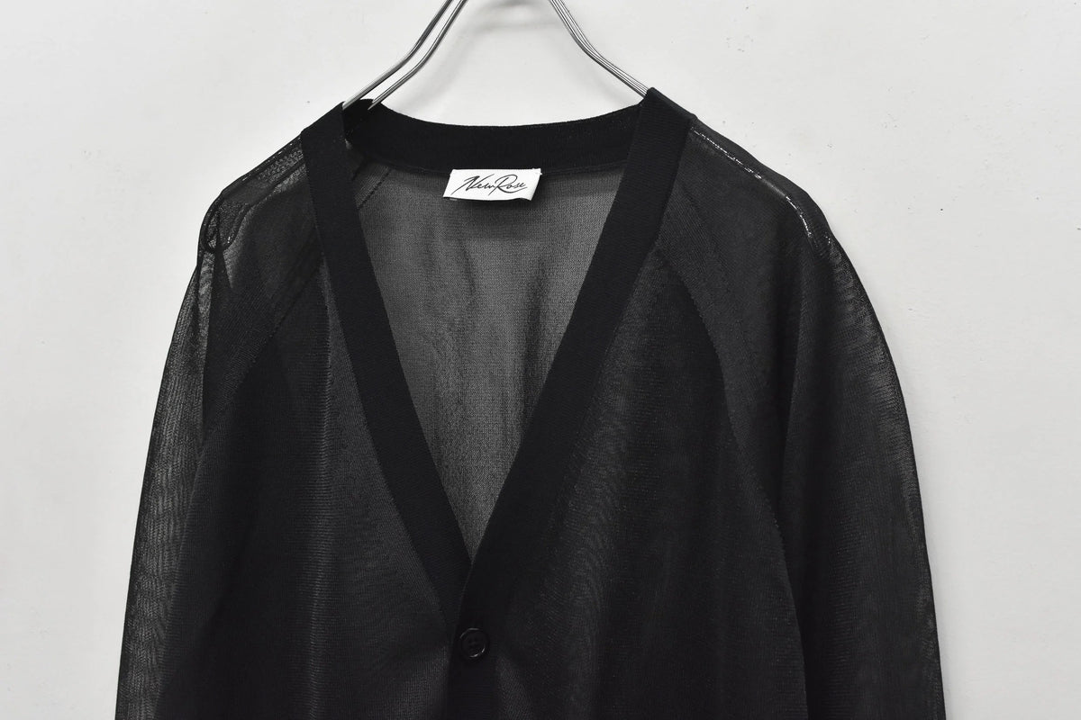 【New Rose】 Sheer Knit Cardigan / Airbrush