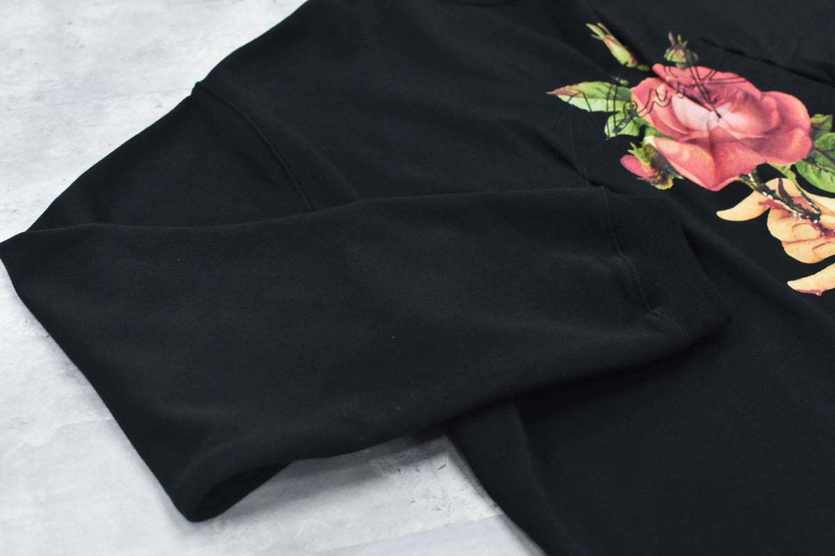【New Rose】 Embroidery Wrinklework Sweatshirt / print