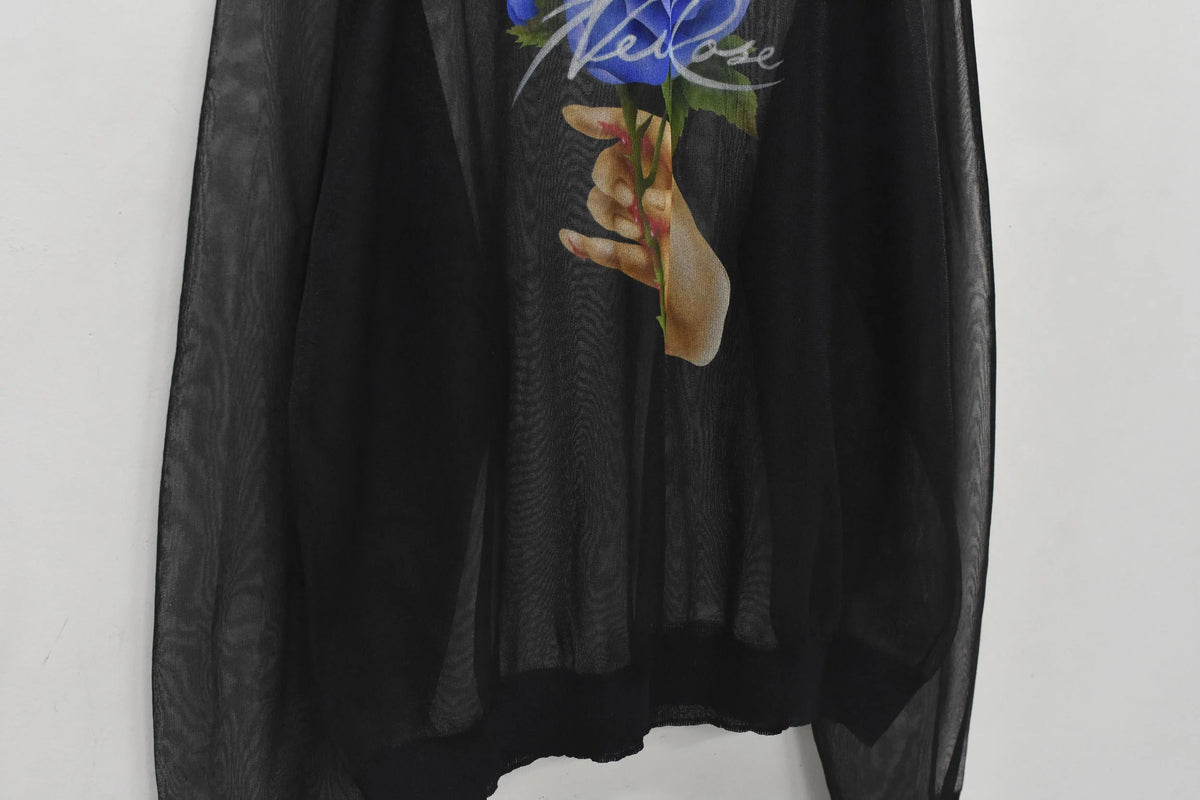 【New Rose】 Sheer Knit Pullover / Airbrush