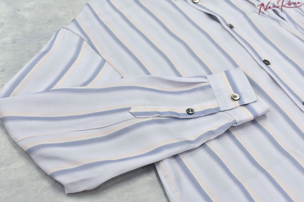 【New Rose】 Embroidery Wrinklework Long-sleeve Shirt