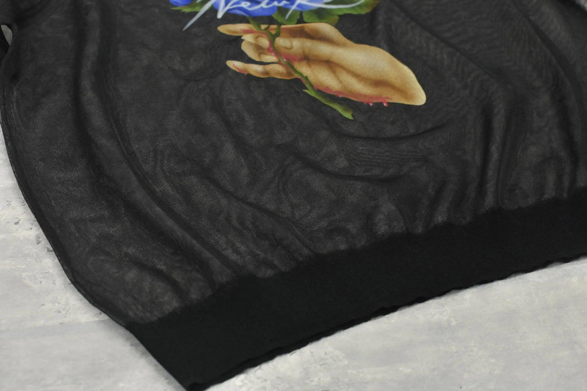 【New Rose】 Sheer Knit Pullover / Airbrush