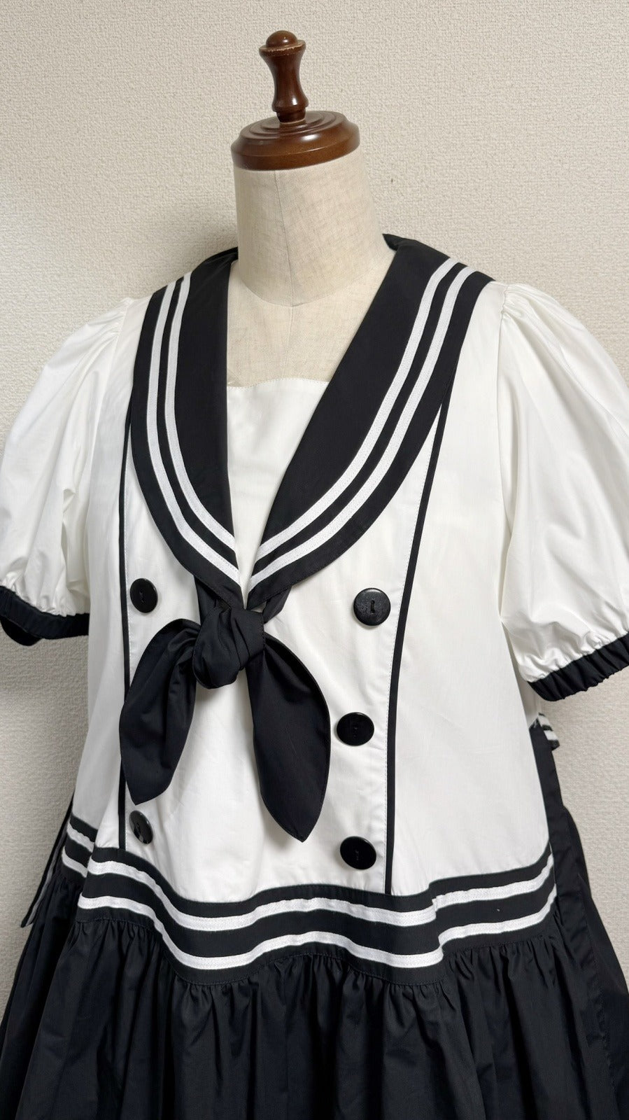 【Physical Drop】フィジカルドロップ ノスタルジックセーラーワンピース【プラスサイズ・コンビ色・ノーマル丈】