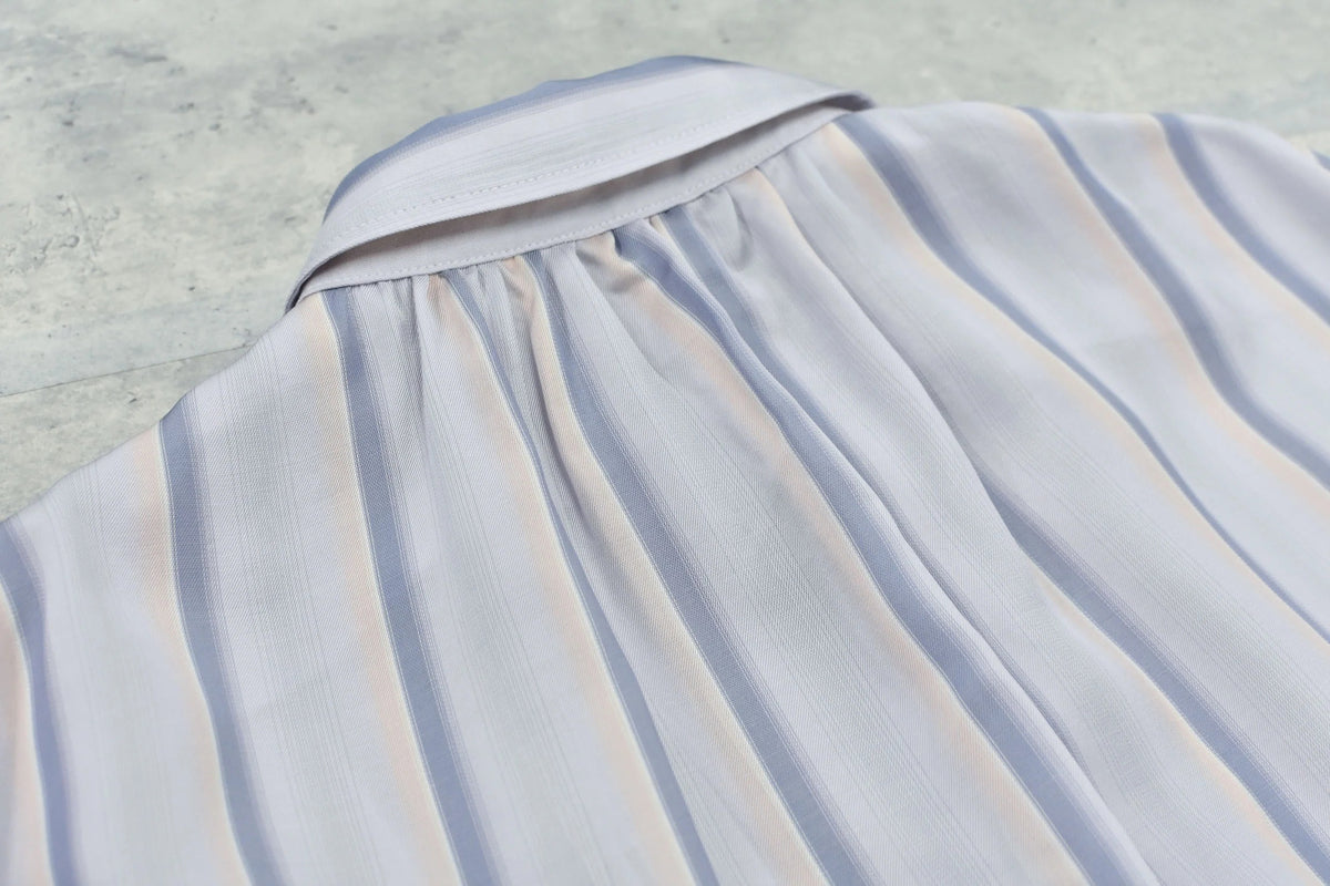 【New Rose】 Embroidery Wrinklework Long-sleeve Shirt