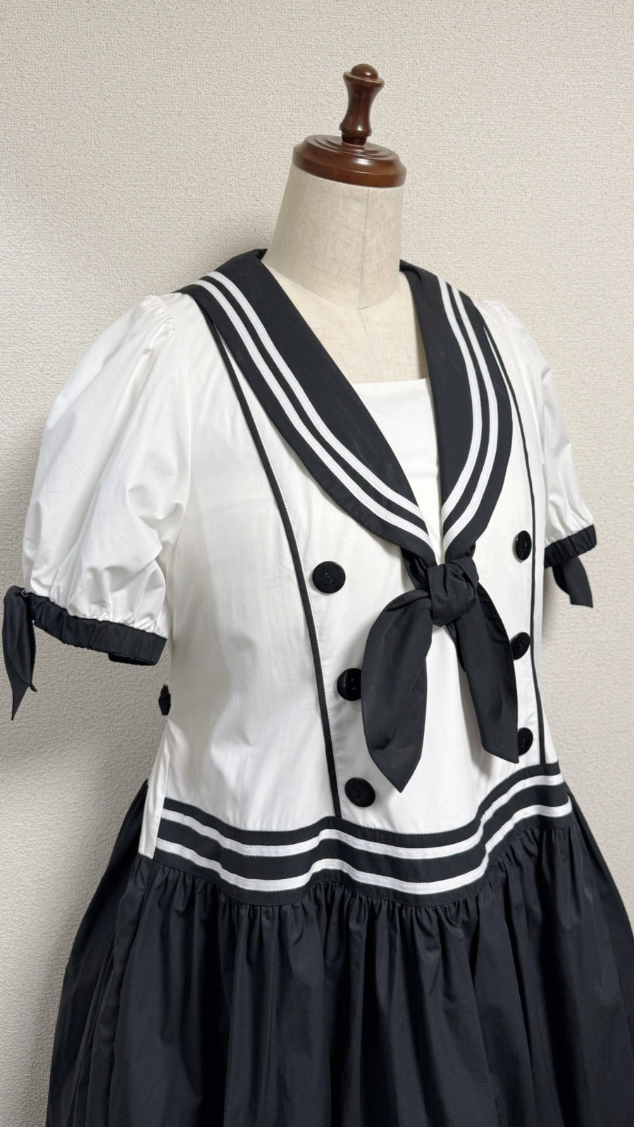 【Physical Drop】フィジカルドロップ ノスタルジックセーラーワンピース【プラスサイズ・コンビ色・ノーマル丈】