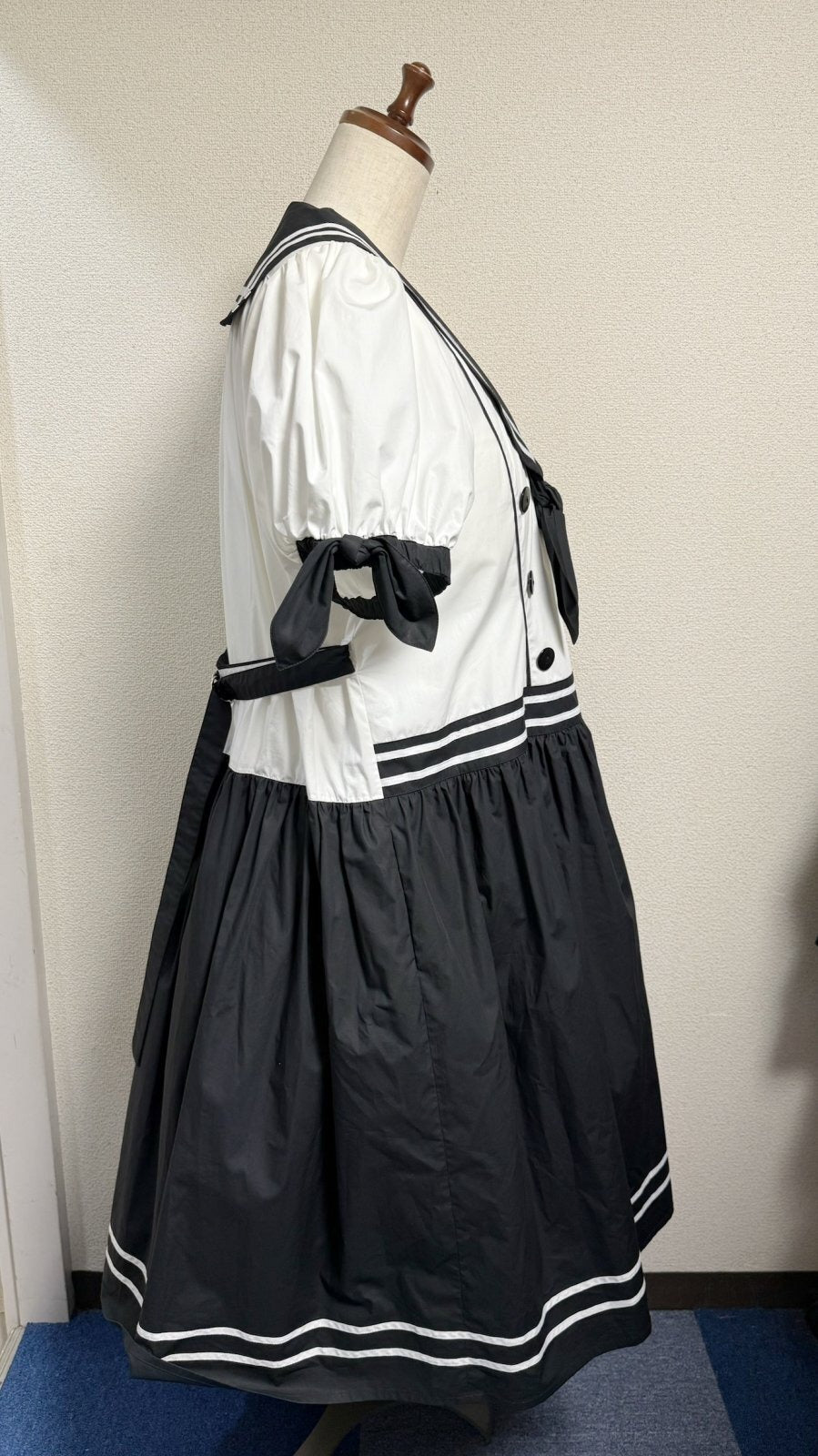 【Physical Drop】フィジカルドロップ ノスタルジックセーラーワンピース【プラスサイズ・コンビ色・ノーマル丈】