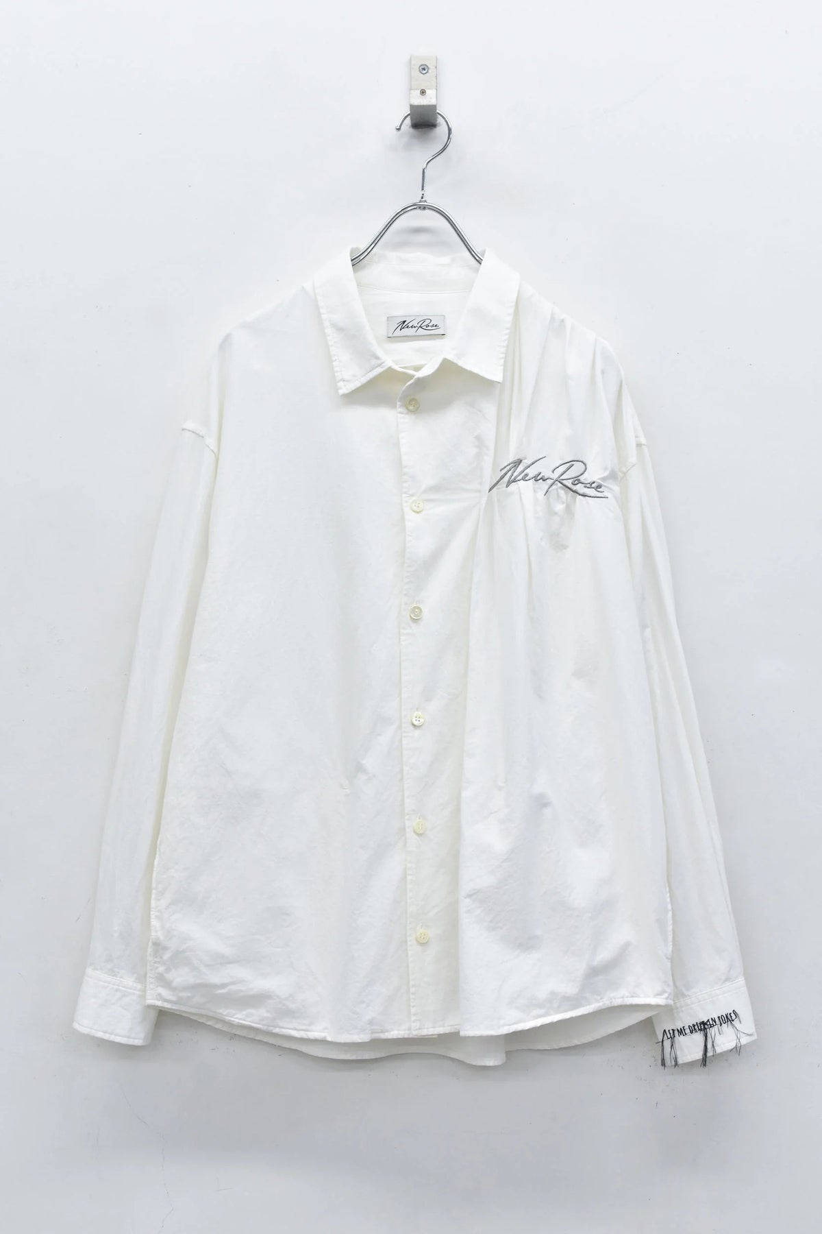 【New Rose】 Embroidery Wrinklework Long-sleeve Shirt